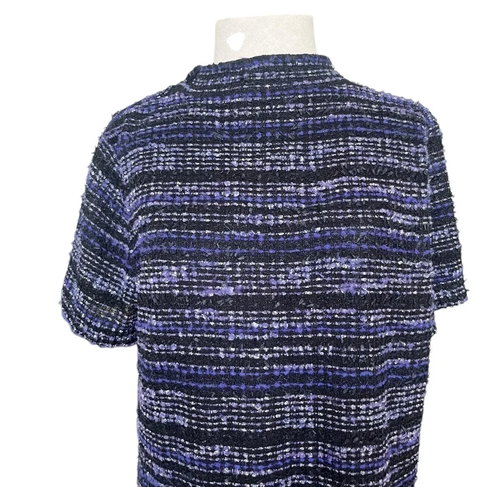 Kate Spade, Tweed Texture Knit Dress, Purple size XLarge.
